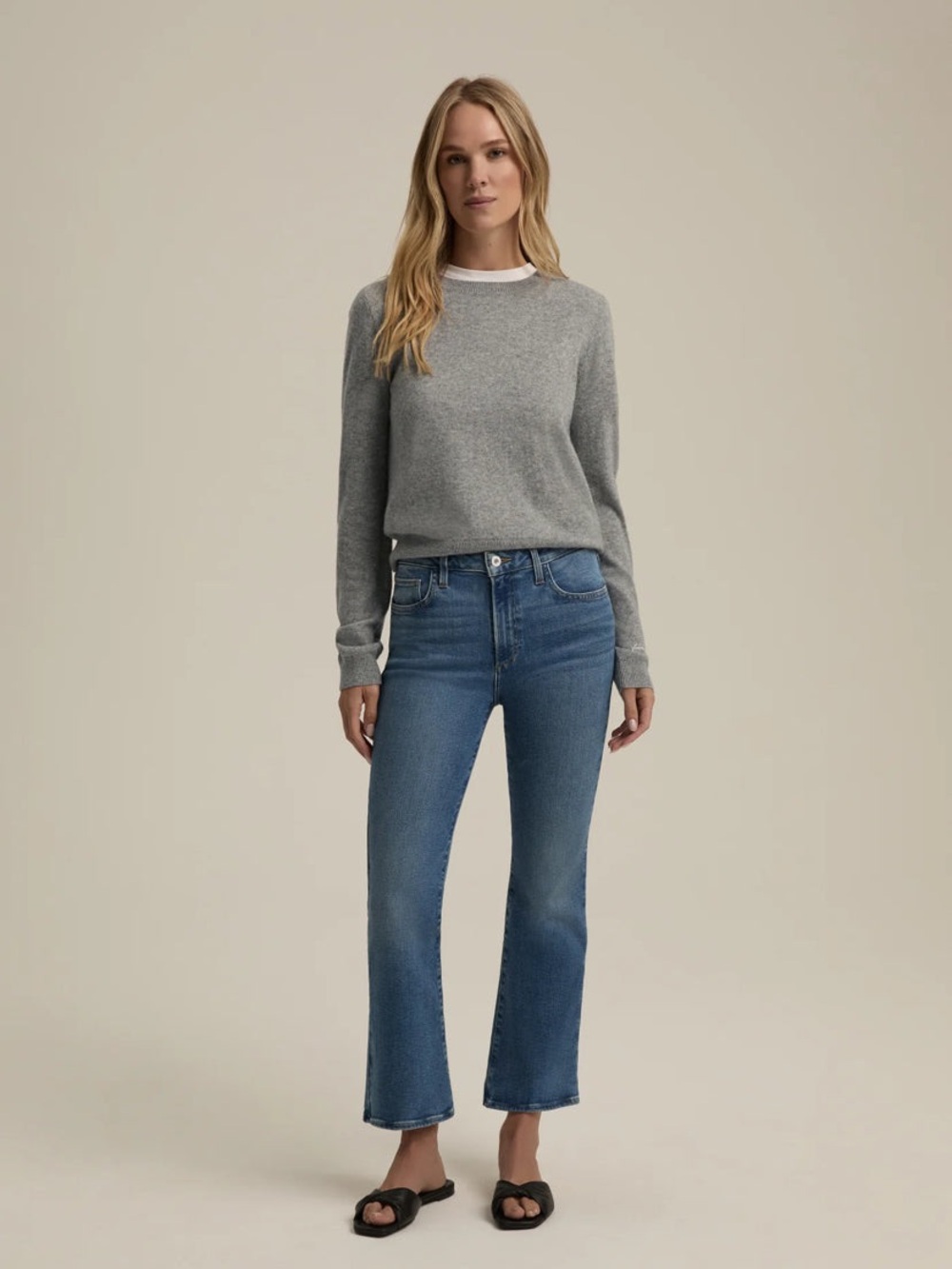 Favorite Daughter Medium Wash Erin Crop Boot Jean